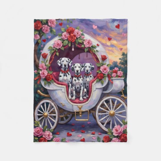 Dalmatian Dog Valentine's Day  Fleece Deken (Voorkant)