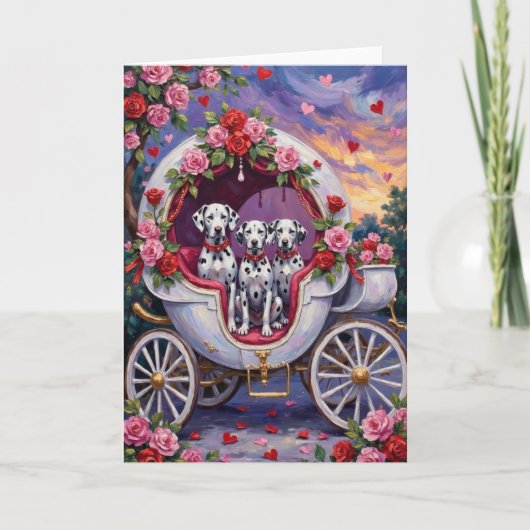 Dalmatian Dog Valentine's Day  Kaart (Voorkant)