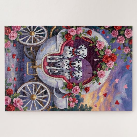Dalmatian Dog Valentine's Day  Legpuzzel (Horizontaal)