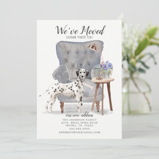 Dalmatian Dog | Verplaatsingsaankondiging Aankondiging (Staand voorkant)