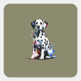 Dalmatian Dog Vierkante Sticker