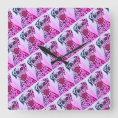 Dalmatian dog Wall Clock Vierkante Klok (Voorkant)