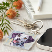Dalmatian | Dog Watercolor Pet Painting Sleutelhanger (Voorkant Rechts)