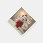 Dalmatian Dog Wearing a Red Christmas Sweater Servet (Hoek)