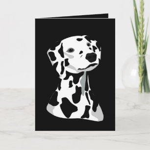 Dalmatian Dog Wenskaart Black Kaart