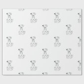 Dalmatian Dog Wrapping Paper Gifts Cadeaupapier (Vlak)