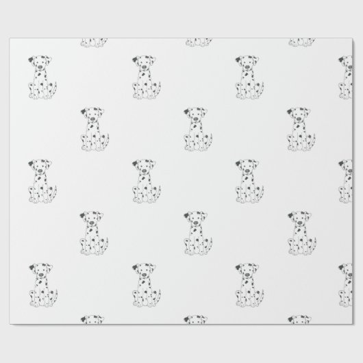 Dalmatian Dog Wrapping Paper Gifts Cadeaupapier (Vlak)