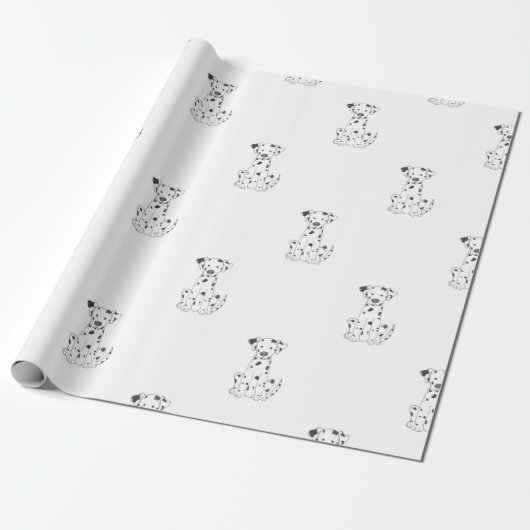 Dalmatian Dog Wrapping Paper Gifts Cadeaupapier (Uitgerold)