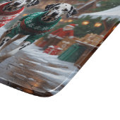 Dalmatian Dogs Christmas Snow Holiday  Snijplank (Hoek)