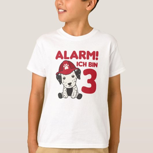 Dalmatian Drie jaar brandbrigade Dog T-shirt (Voorkant)