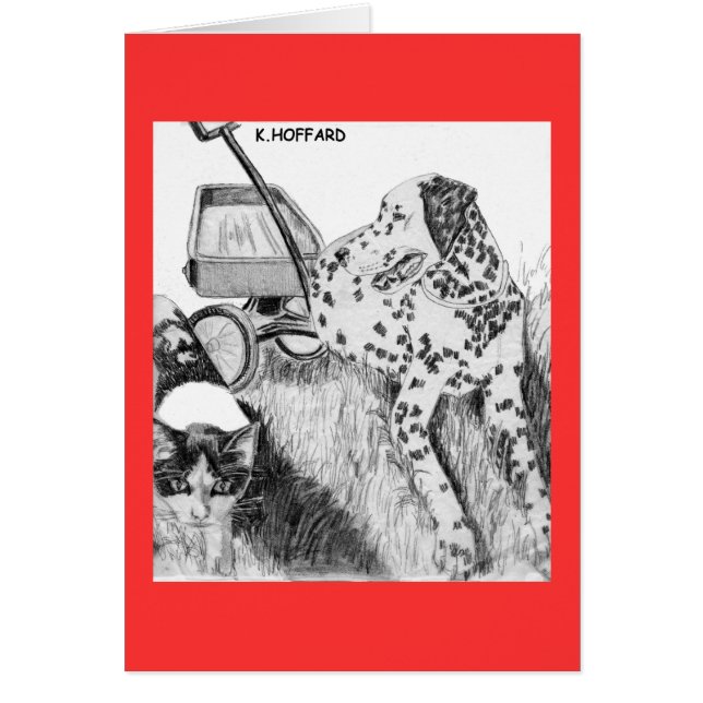 Dalmatian en Kitten (Voorkant)