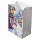 Dalmatian Festive Mailbox Christmas Art Medium Cadeauzakje (Voorkant Gekanteld)
