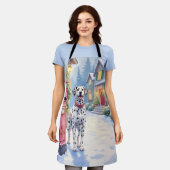 Dalmatian Festive Mailbox Christmas Art Schort (Gedragen)