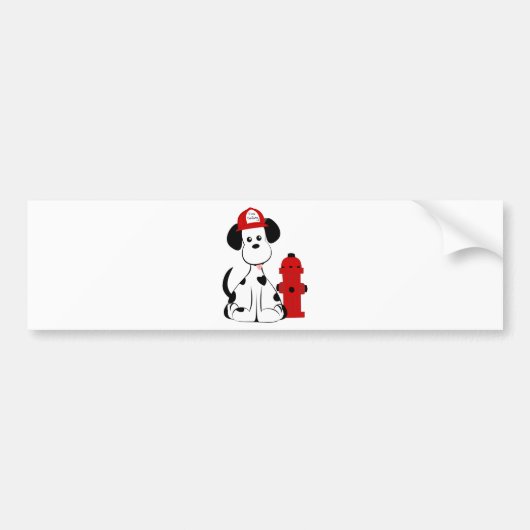 Dalmatian Fire Dog Bumpersticker (Voorkant)