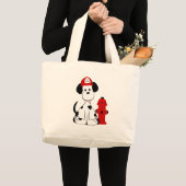 Dalmatian Fire Dog Grote Tote Bag (Voorkant (product))