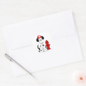 Dalmatian Fire Dog Ronde Sticker (Envelop)