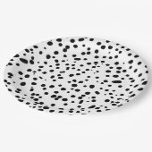 Dalmatian Firefighter Black White Birthday Papieren Bordje (Gekanteld)