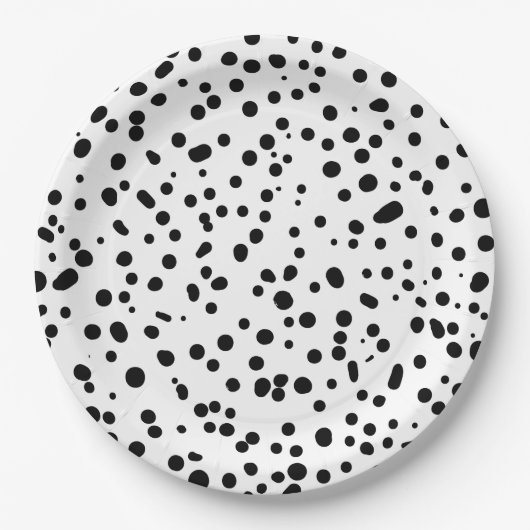 Dalmatian Firefighter Black White Birthday Papieren Bordje (Voorkant)