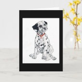 Dalmatian, firehouse nietje kaart (Gele Bloem)