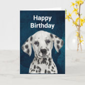 Dalmatian Folded Wenskaart Kaart (Gele Bloem)