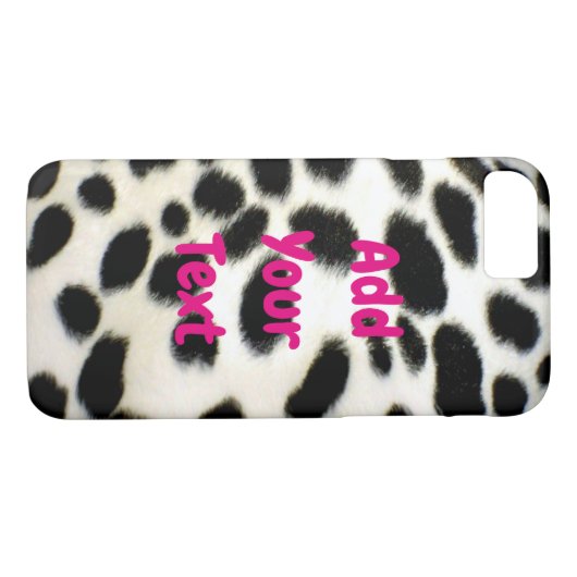 Dalmatian Fur past textiel zwart-wit aan Case-Mate iPhone Case (Achterkant (Horizontaal))