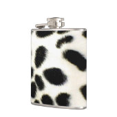 Dalmatian Fur past textiel zwart-wit aan Heupfles (Links)