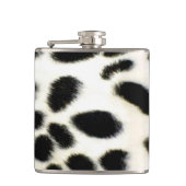 Dalmatian Fur past textiel zwart-wit aan Heupfles (Voorkant)