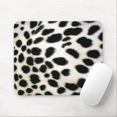 Dalmatian Fur past textiel zwart-wit aan Muismat (Met muis)