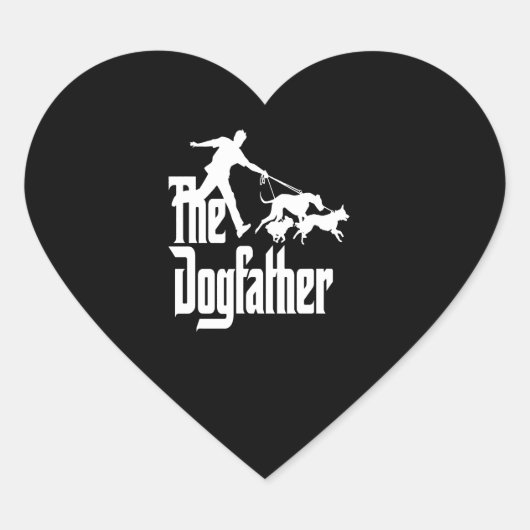 Dalmatian Gift | De vader van de hond Hart Sticker (Voorkant)