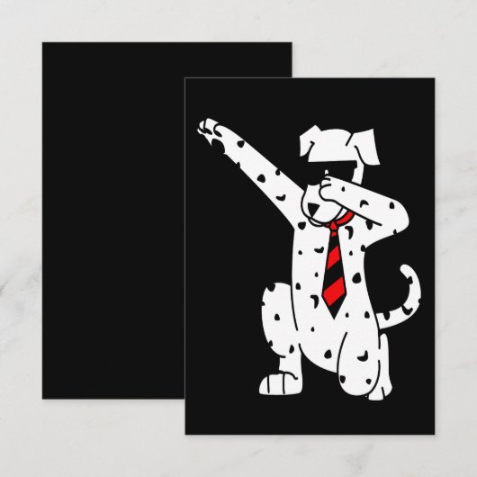 Dalmatian Gift | Stropdas van Dalmatische haren Bedankkaart (Voorkant / Achterkant)
