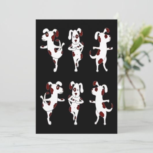 Dalmatian Gift | Yoga Dogs Poses and Exercises Dal Bedankkaart (Staand voorkant)