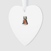 Dalmatian Halloween Vampire Dog with Pumpkin Baske Ornament (voorkant)