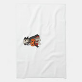 Dalmatian Halloween Vampire Dog with Pumpkin Baske Theedoek (Verticaal)