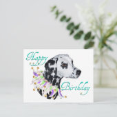 Dalmatian Happy Birthday Briefkaart (Staand voorkant)