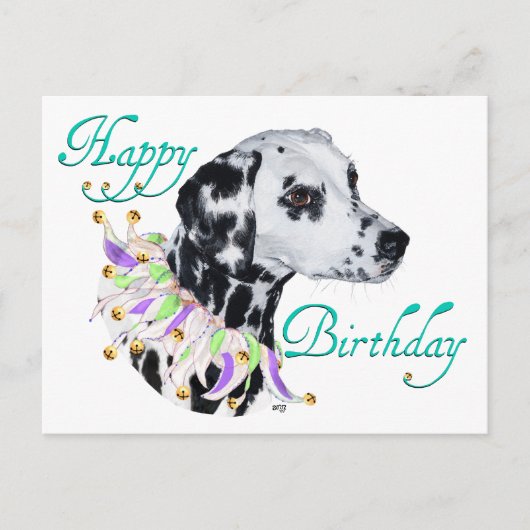 Dalmatian Happy Birthday Briefkaart (Voorkant)