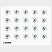 Dalmatian Happy Birthday Ronde Sticker (Vel)