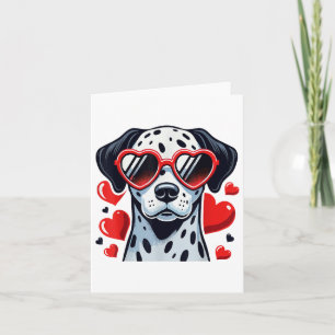 Dalmatian Hart Gles Schattige Valentijnsdag Hond L Kaart