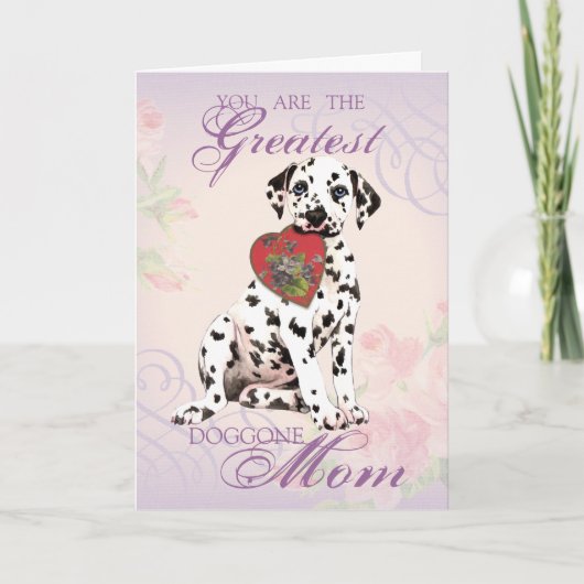 Dalmatian Heart Mam Kaart (Voorkant)