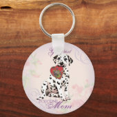 Dalmatian Heart Mam Sleutelhanger (Voorkant)