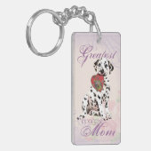 Dalmatian Heart Mam Sleutelhanger (Voorkant Links)