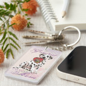 Dalmatian Heart Mam Sleutelhanger (Voorkant Rechts)