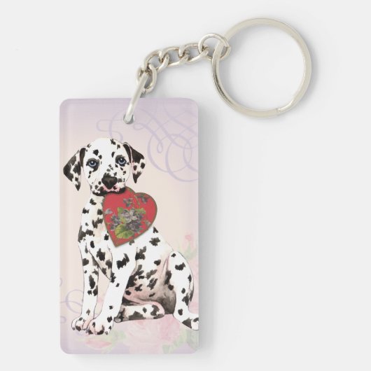 Dalmatian Heart Mam Sleutelhanger (achterkant)