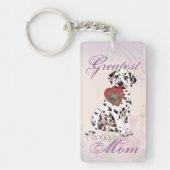 Dalmatian Heart Mam Sleutelhanger (Voorkant)