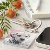 Dalmatian Heart Nose Sleutelhanger (Voorkant Rechts)