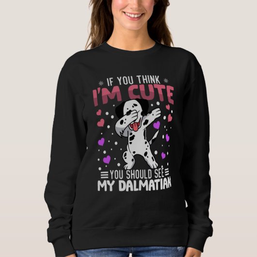 dalmatian Heart Valentine's Day Animal For Womens  Trui (Voorkant)