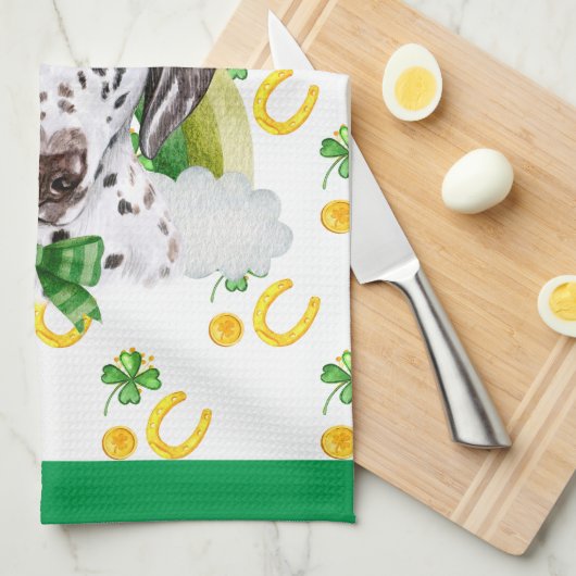 Dalmatian Holiday Home Decor St Patricks Day Theedoek (Quarter Fold)