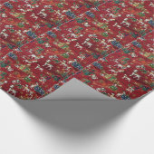 Dalmatian Holiday Print Cadeaupapier (Hoek)