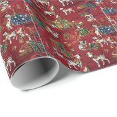Dalmatian Holiday Print Cadeaupapier (Rol Hoek)