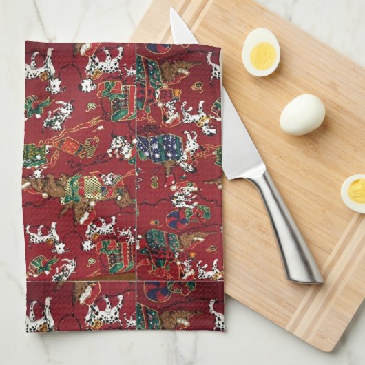 Dalmatian Holiday Print Theedoek (Quarter Fold)