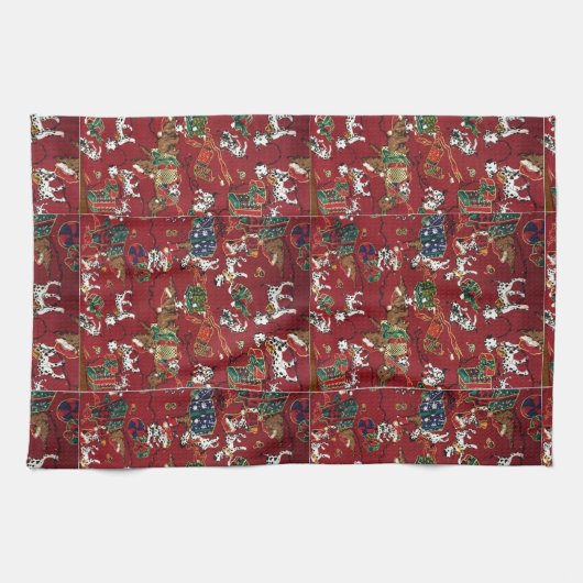 Dalmatian Holiday Print Theedoek (Horizontaal)